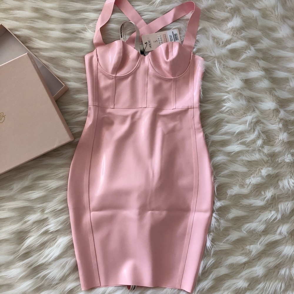 NWT House of CB Anissa Latex dress